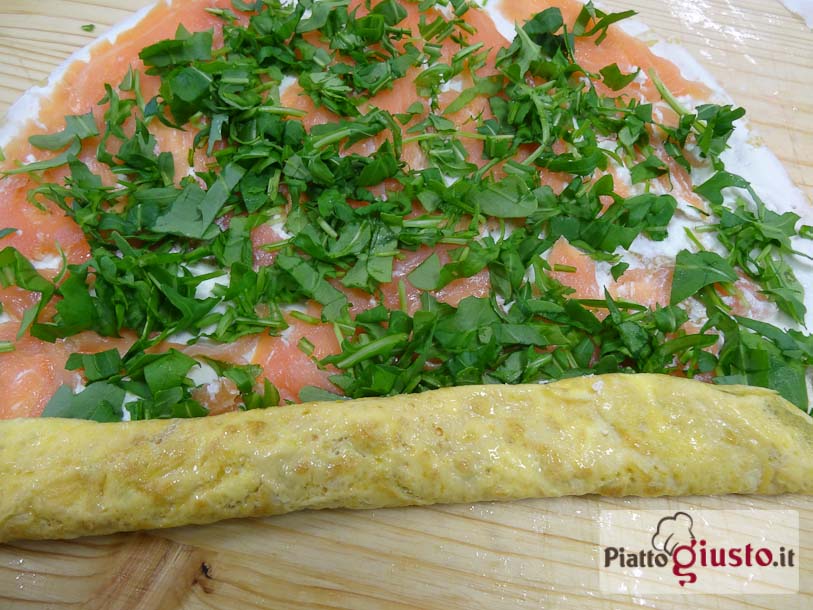 Rotolini Di Frittata Con Salmone E Rucola Il Piatto Giustoil Piatto Giusto